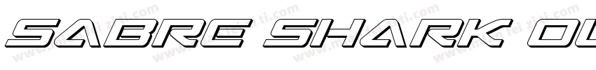 Sabre Shark Outline字体转换